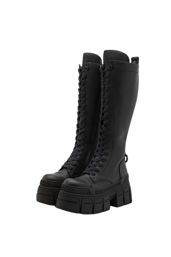 BUFFALO Women's GOSPHER LACE UP HI Boots - Black
