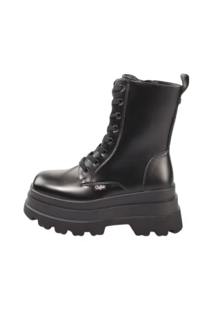 BUFFALO Women's JUPITER LACE UP MID Boots - Black