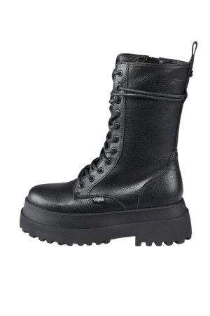 BUFFALO Μπότες- Μποτάκια PLUTO LACE UP MID - BLACK