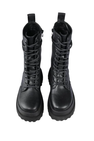 BUFFALO Μπότες- Μποτάκια PLUTO LACE UP MID - BLACK