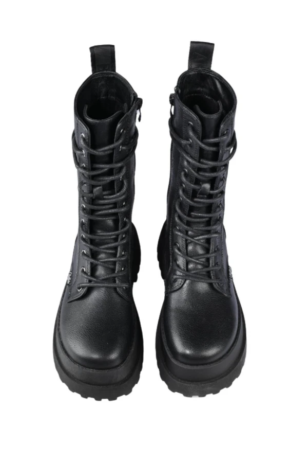 BUFFALO Μπότες- Μποτάκια PLUTO LACE UP MID - BLACK