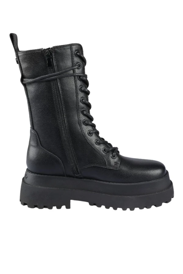 BUFFALO Μπότες- Μποτάκια PLUTO LACE UP MID - BLACK