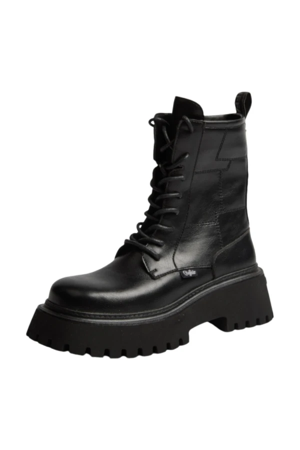 BUFFALO Μπότες- Μποτάκια STACY LACE UP MID - BLACK