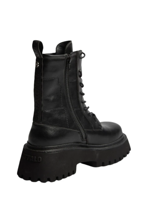 BUFFALO Μπότες- Μποτάκια STACY LACE UP MID - BLACK