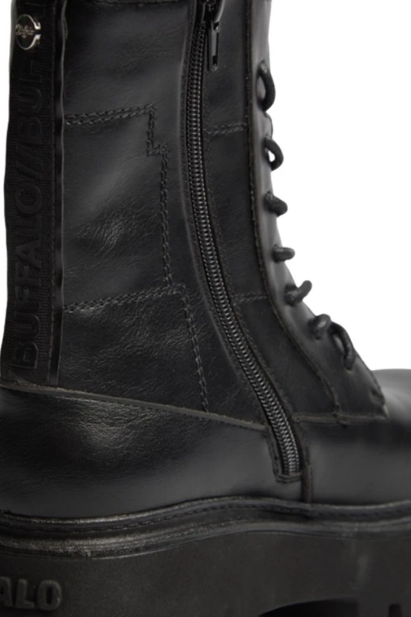 BUFFALO Μπότες- Μποτάκια STACY LACE UP MID - BLACK