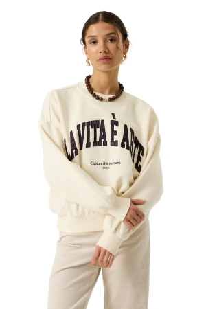 GARCIA Φούτερ λαιμόκοψη T260262_ladies sweat - Μπεζ