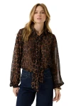 GARCIA U260035_ladies shirt Μακρυμάνικο Πουκάμισο - Καφέ