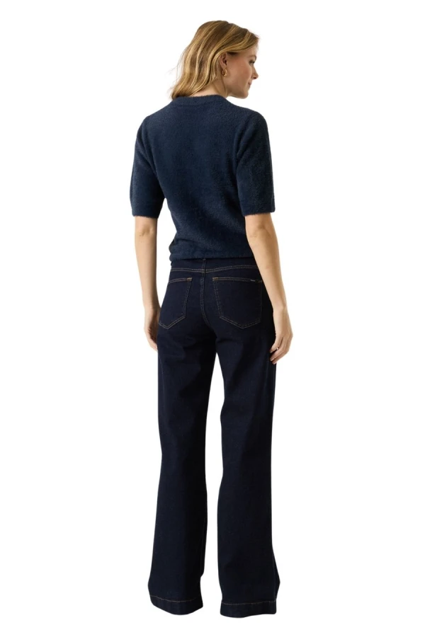 GARCIA U260041 Women's Embellished Pullover - Navy