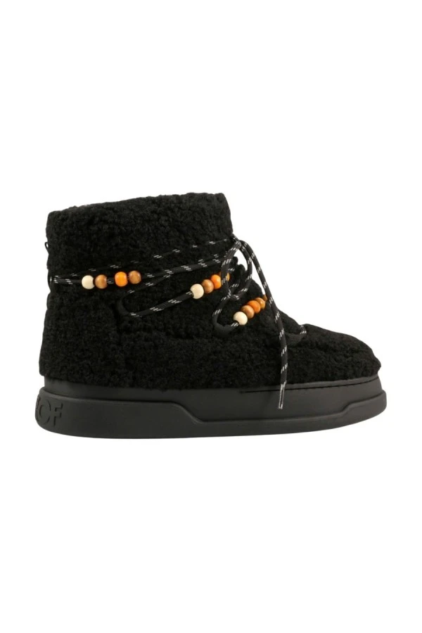 COLORS OF CALIFORNIA Snow Boot Curly Fur – Black