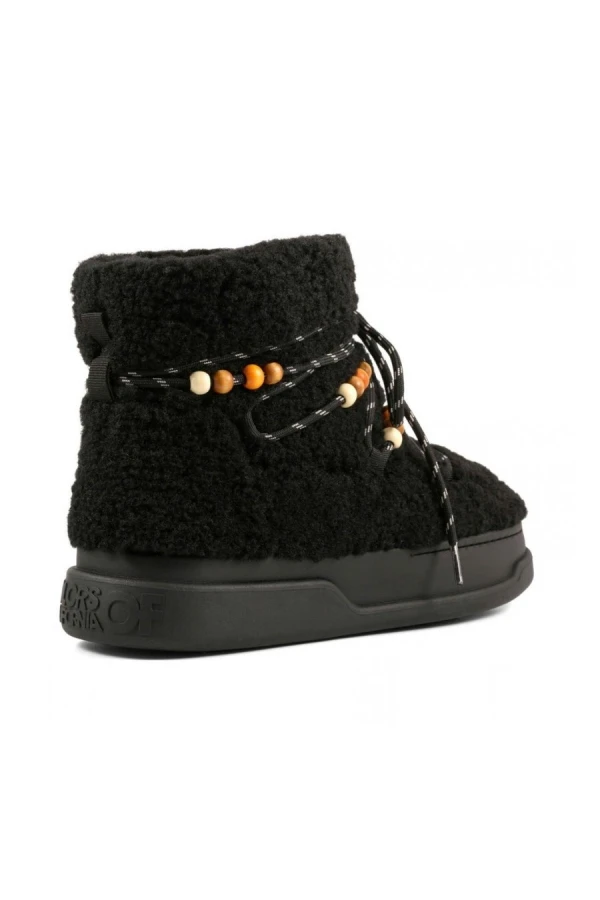 COLORS OF CALIFORNIA Snow Boot Curly Fur – Black