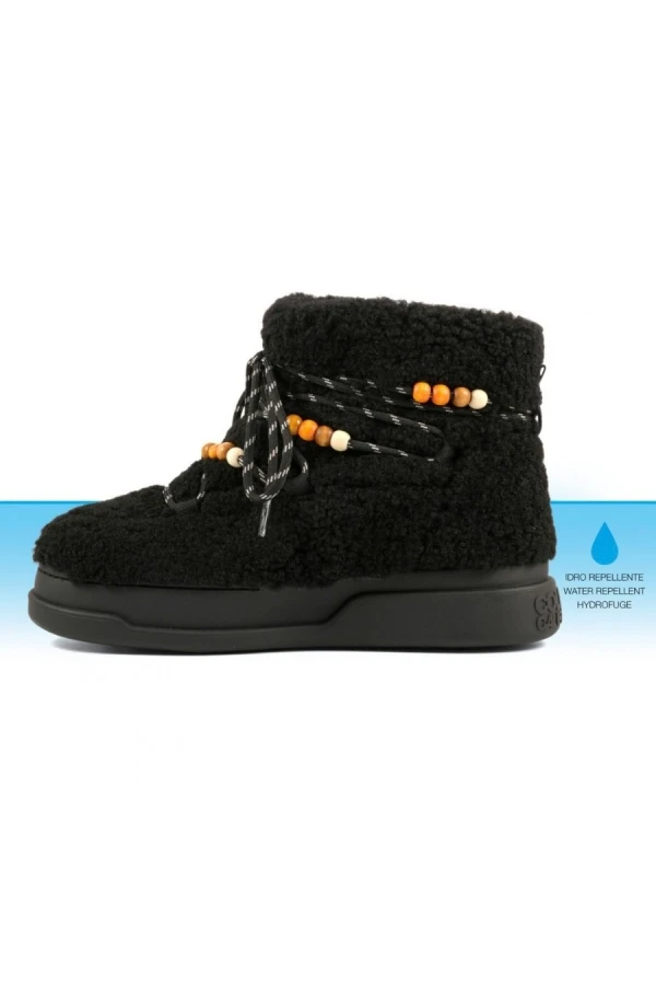 COLORS OF CALIFORNIA Snow Boot Curly Fur – Black