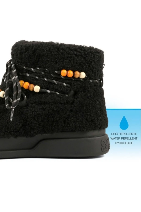COLORS OF CALIFORNIA Snow Boot Curly Fur – Black