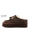COLORS OF CALIFORNIA Μπότες- Μποτάκια Platform sabot with laces - 