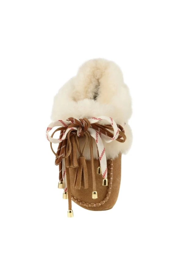 COLORS OF CALIFORNIA Μπότες- Μποτάκια Furry sabot real sheepskin - BROWN