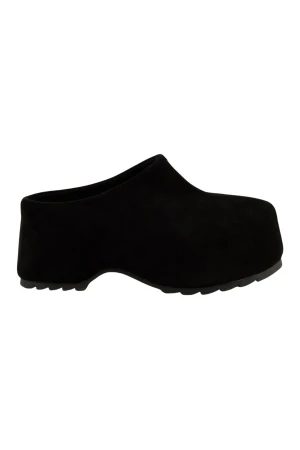 COLORS OF CALIFORNIA Μπότες- Μποτάκια Cow suede clog - BLACK