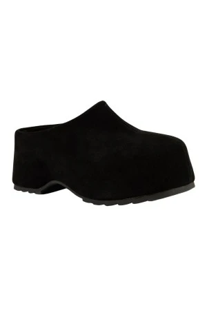 COLORS OF CALIFORNIA Μπότες- Μποτάκια Cow suede clog - BLACK