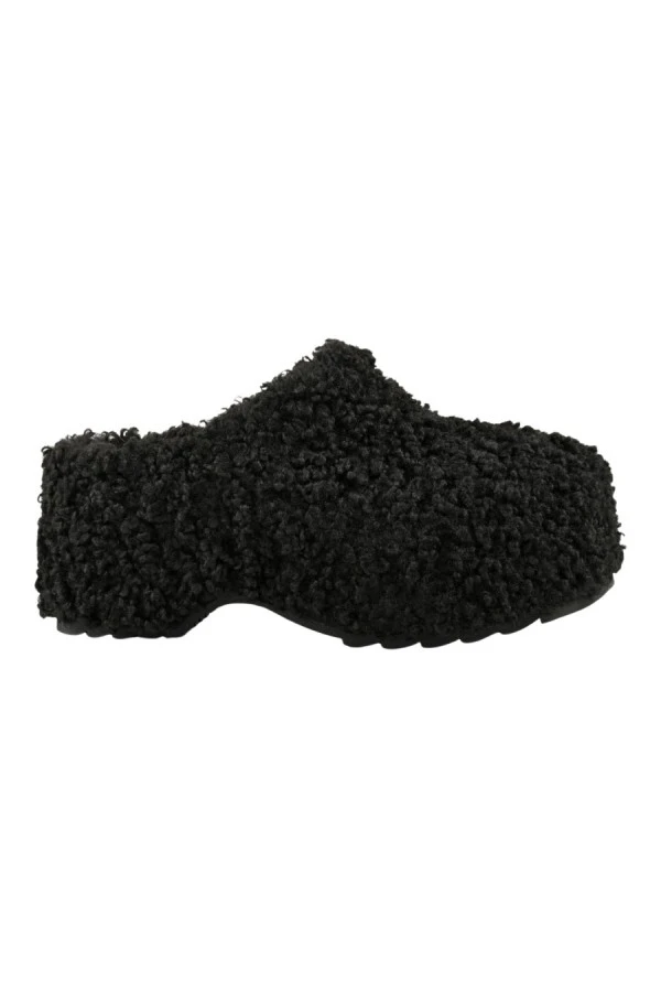 Colors of California Teddy Fur Clog Σαμπό- Μαύρο