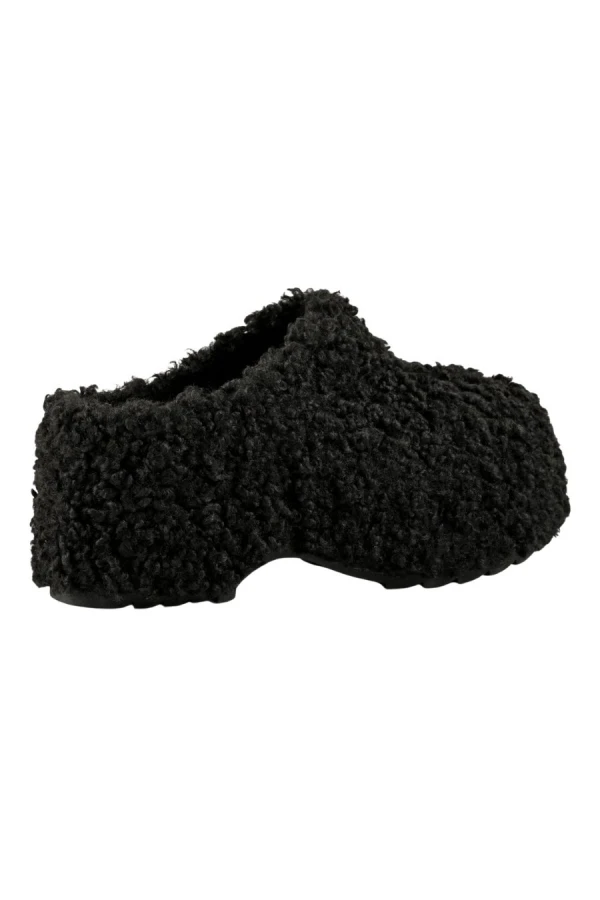 Colors of California Teddy Fur Clog Σαμπό- Μαύρο