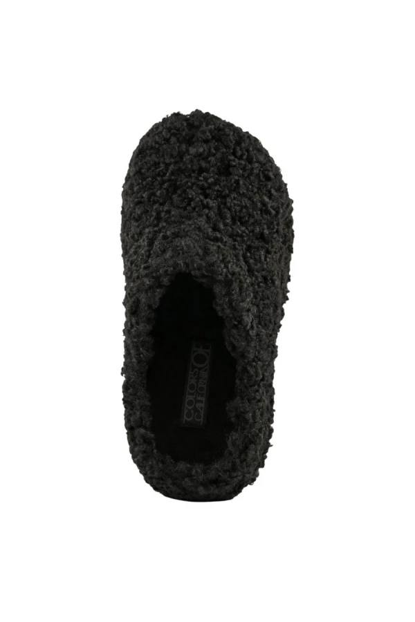 Colors of California Teddy Fur Clog Σαμπό- Μαύρο