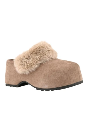 COLORS OF CALIFORNIA Μπότες- Μποτάκια Cow suede fur edge - 