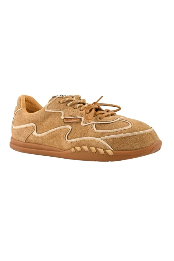 COLORS OF CALIFORNIA Sneakers Cow suede sneaker double lace - BROWN