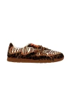 COLORS OF CALIFORNIA Cowhide Double Lace Sneakers - Animal Print