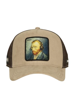 CAPSLAB Premium Art Mono Trucker Καπέλο Unisex Beige