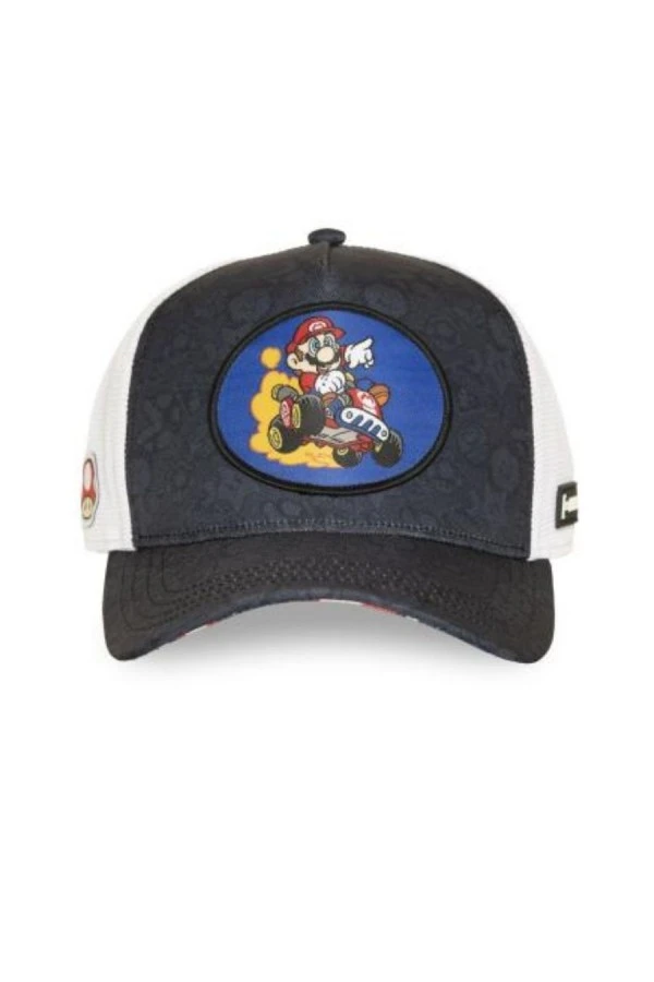 CAPSLAB X MARIO Trucker Cap- CL/SMK4/1/PCT/MAR - GREY