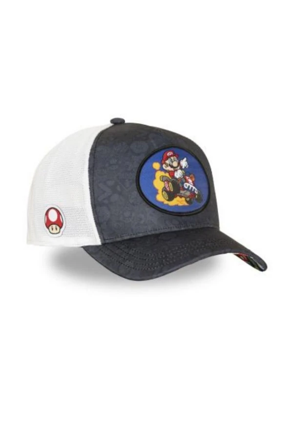 CAPSLAB X MARIO Trucker Cap- CL/SMK4/1/PCT/MAR - GREY
