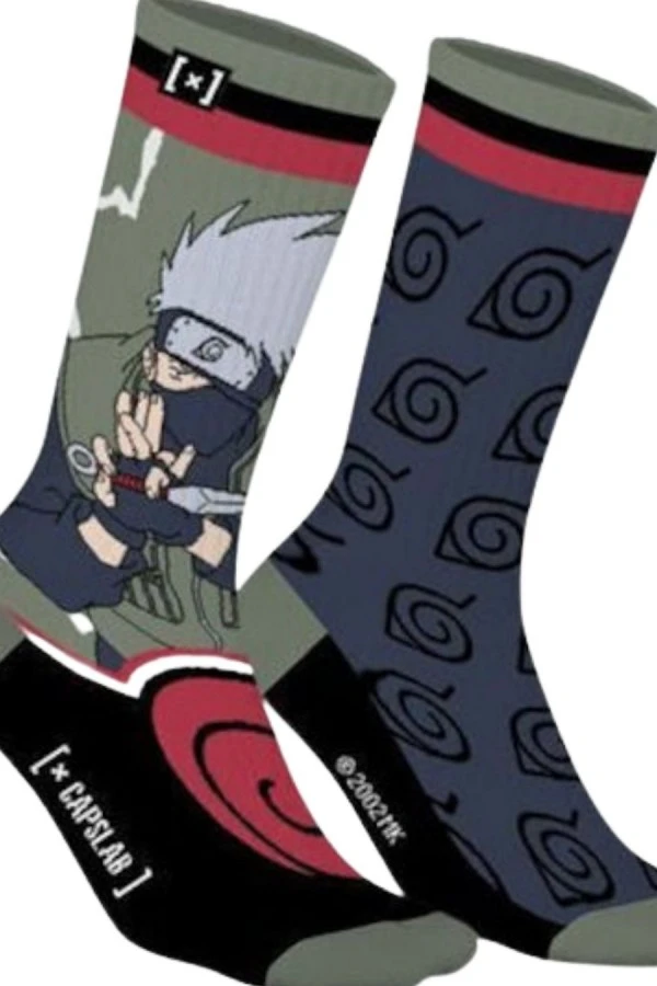 CAPSLAB x Naruto Kakashi Men's Crew Socks – Multi