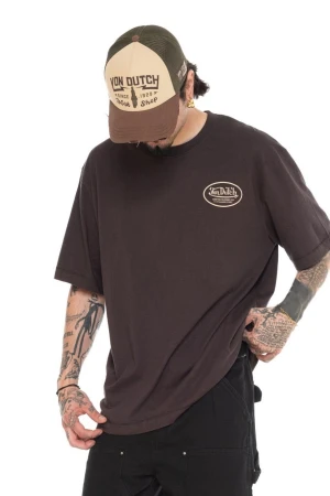 VON DUTCH Ανδρικό T-Shirt VD/1/H/TR/JOSE - Καφέ