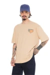 VON DUTCH Men's T-Shirt VD/1/H/TR/ROAD/CR - Beige