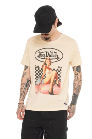 VON DUTCH Ανδρικό T-Shirt VD/1/TR/CHARM - Μπεζ