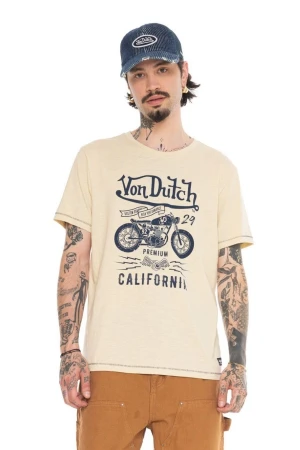 VON DUTCH Ανδρικό T-Shirt VD/1/TR/ZANE/CR - Μπεζ