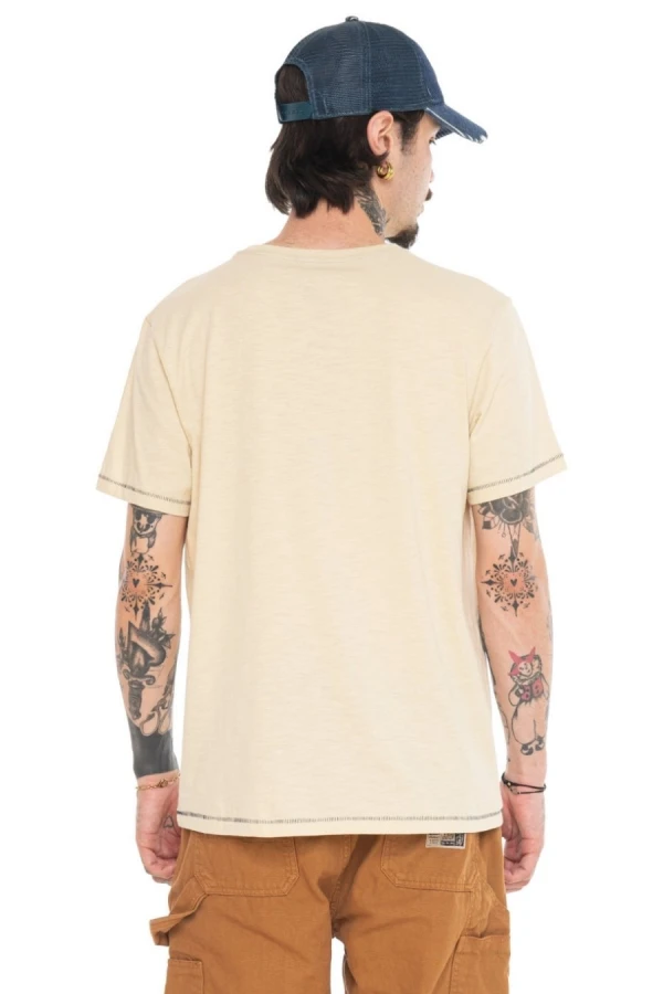 VON DUTCH Men's T-Shirt VD/1/TR/ZANE/CR - Beige