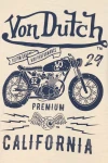 VON DUTCH Men's T-Shirt VD/1/TR/ZANE/CR - Beige