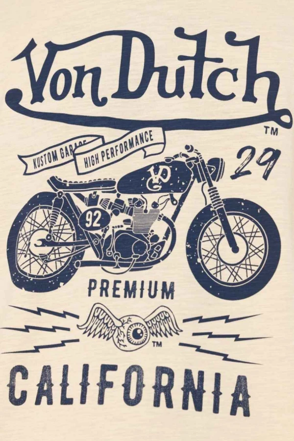 VON DUTCH Men's T-Shirt VD/1/TR/ZANE/CR - Beige