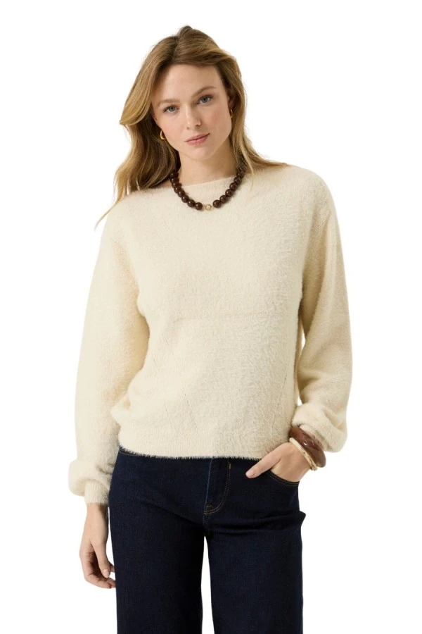 GARCIA Πουλόβερ Z0072_ladies pullover - Μπεζ