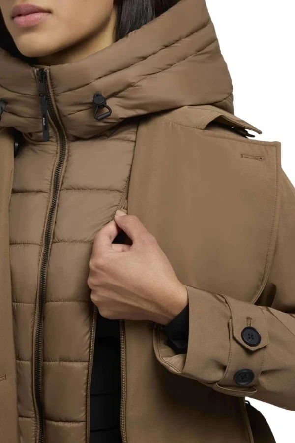 KHUJO ELENA3 Brown Long Jacket