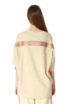 MOD WAVE MOVEMENT T-Shirts MWM LOGO TAPE T-SHIRT - BEIGE