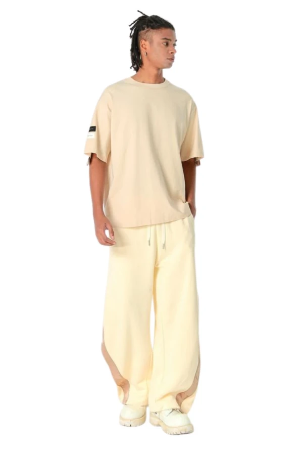 MOD WAVE MOVEMENT T-Shirts MWM LOGO TAPE T-SHIRT - BEIGE