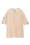 MOD WAVE MOVEMENT T-Shirts MWM LOGO TAPE T-SHIRT - BEIGE
