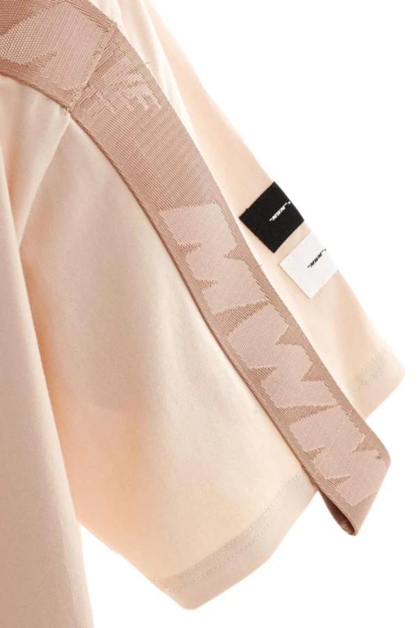 MOD WAVE MOVEMENT T-Shirts MWM LOGO TAPE T-SHIRT - BEIGE