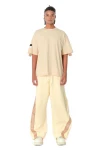 MOD WAVE MOVEMENT T-Shirts MWM LOGO TAPE T-SHIRT - BEIGE