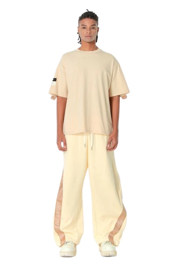 MOD WAVE MOVEMENT T-Shirts MWM LOGO TAPE T-SHIRT - BEIGE