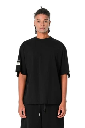 MOD WAVE MOVEMENT T-Shirts MWM LOGO TAPE T-SHIRT - BLACK