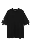 MOD WAVE MOVEMENT T-Shirts MWM LOGO TAPE T-SHIRT - BLACK