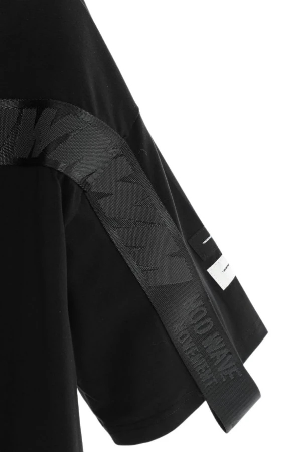 MOD WAVE MOVEMENT T-Shirts MWM LOGO TAPE T-SHIRT - BLACK
