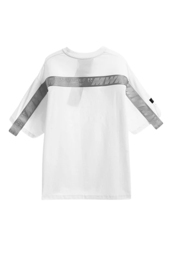 MOD WAVE MOVEMENT T-Shirts MWM LOGO TAPE T-SHIRT - WHITE