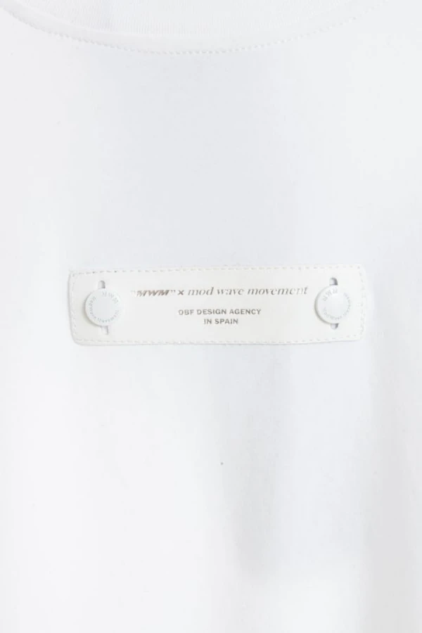 MOD WAVE MOVEMENT T-Shirts MWM LOGO TAPE T-SHIRT - WHITE